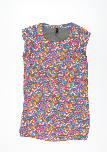 Vero Moda Womens Multicoloured Geometric Polyester Shift Size S Round Neck Pullover