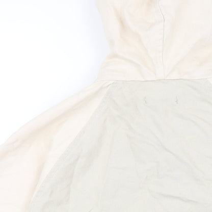 Topshop Womens Beige Jacket Size M Zip