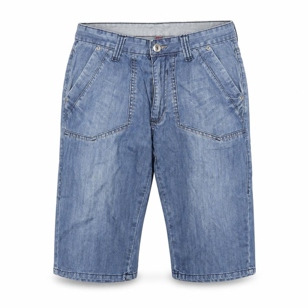 Denim & Co. Mens Beige Cotton Bermuda Shorts Size 30 in L14 in Regular Zip