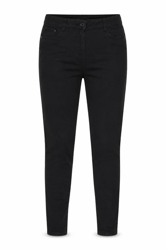 Next Womens Black Cotton Skinny Jeans Size 12 L32 in Regular Zip