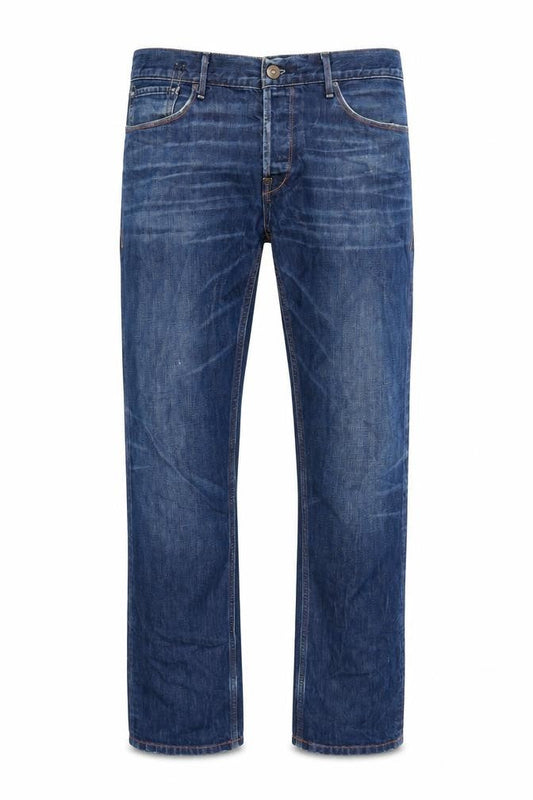 Kyrre Mens Blue Cotton Straight Jeans Size 33 in L34 in Regular Button