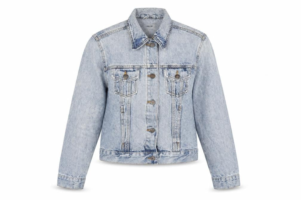 Denim & Co. Womens Blue Jacket Size 6 Button