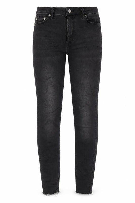F&F Womens Black Cotton Skinny Jeans Size 10 L27 in Regular Zip