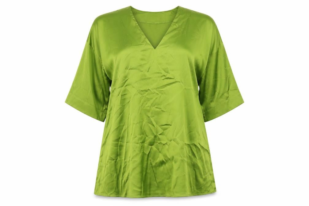 Never Fully Dressed Womens Green Polyethylene A-Line Size 6 V-Neck Pullover