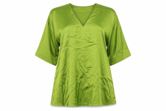 Never Fully Dressed Womens Green Polyethylene A-Line Size 6 V-Neck Pullover
