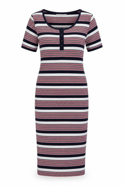 Next Womens Multicoloured Striped Polyester Bodycon Size 10 Round Neck Pullover