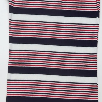 Next Womens Multicoloured Striped Polyester Bodycon Size 10 Round Neck Pullover