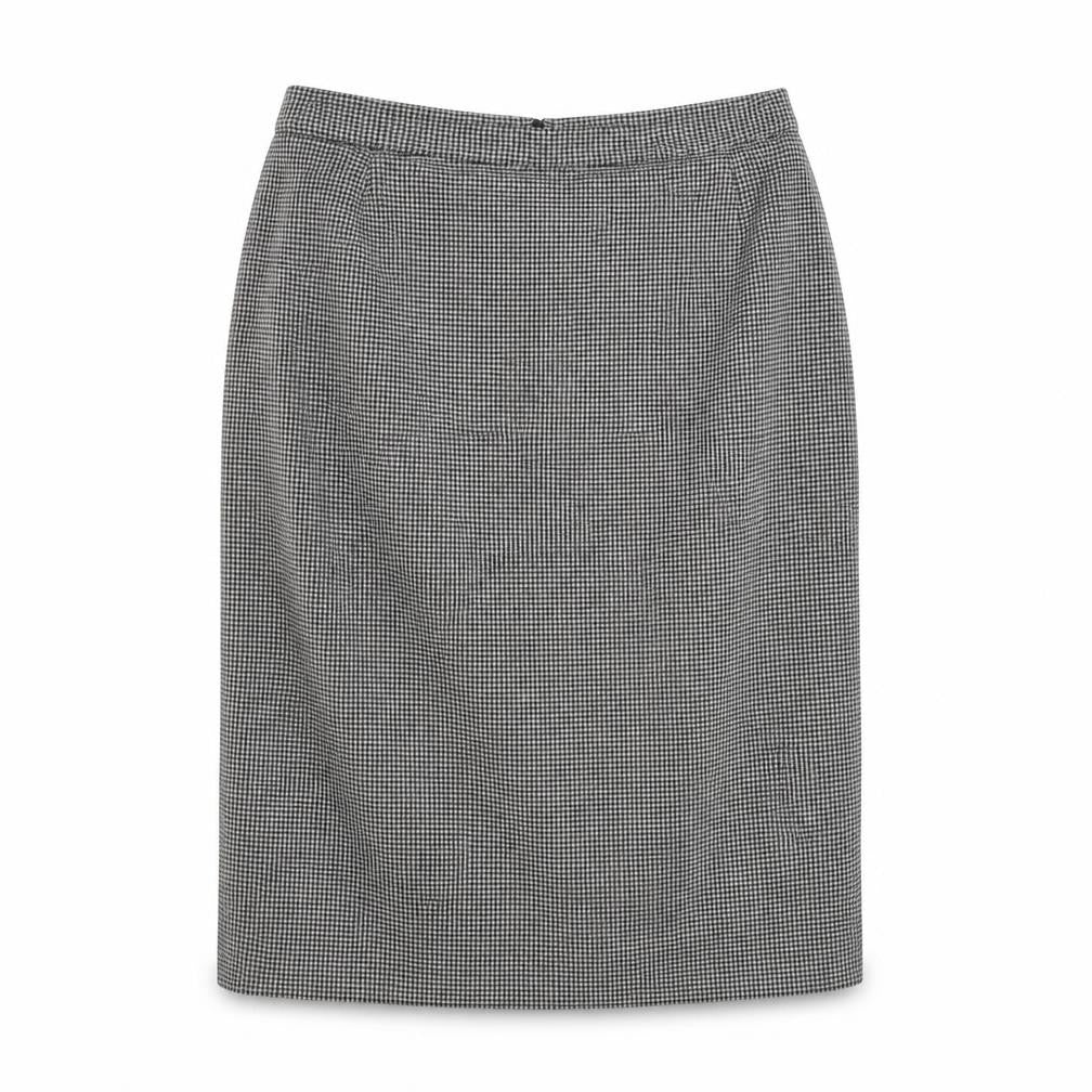 St Michael Womens Black Geometric Polyester A-Line Skirt Size 18 Zip