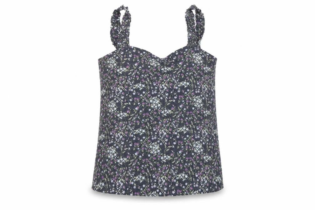 NEXT Womens Beige Floral Polyester Basic Tank Size 12 Sweetheart