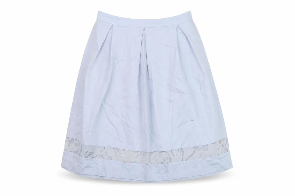 Dorothy Perkins Womens Blue Cotton A-Line Skirt Size 8 Zip