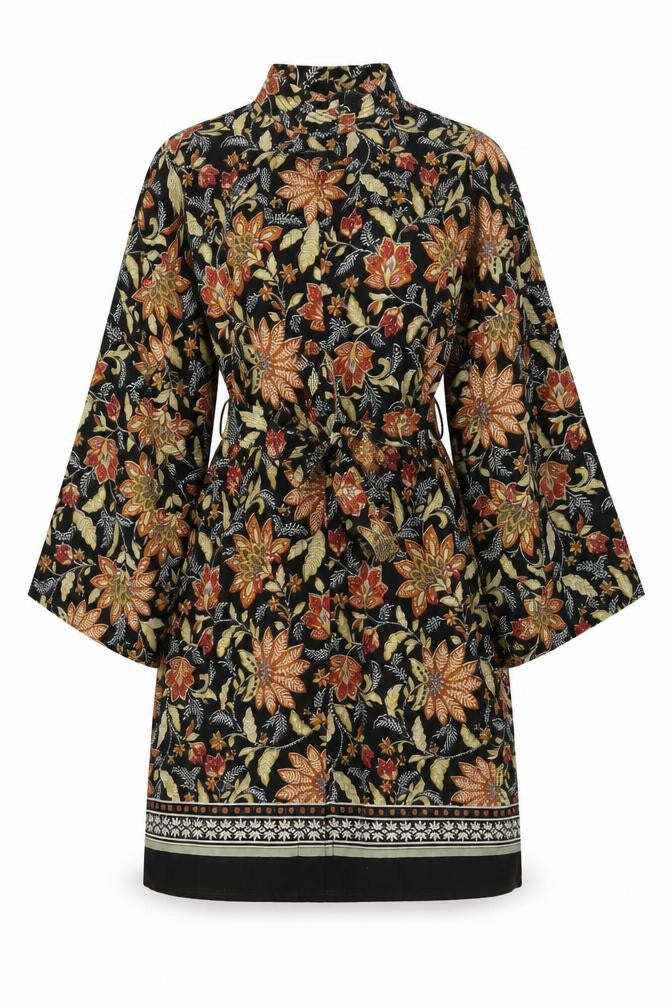 Mango Womens Multicoloured Geometric Polyester Shirt Dress Size M V-Neck Button