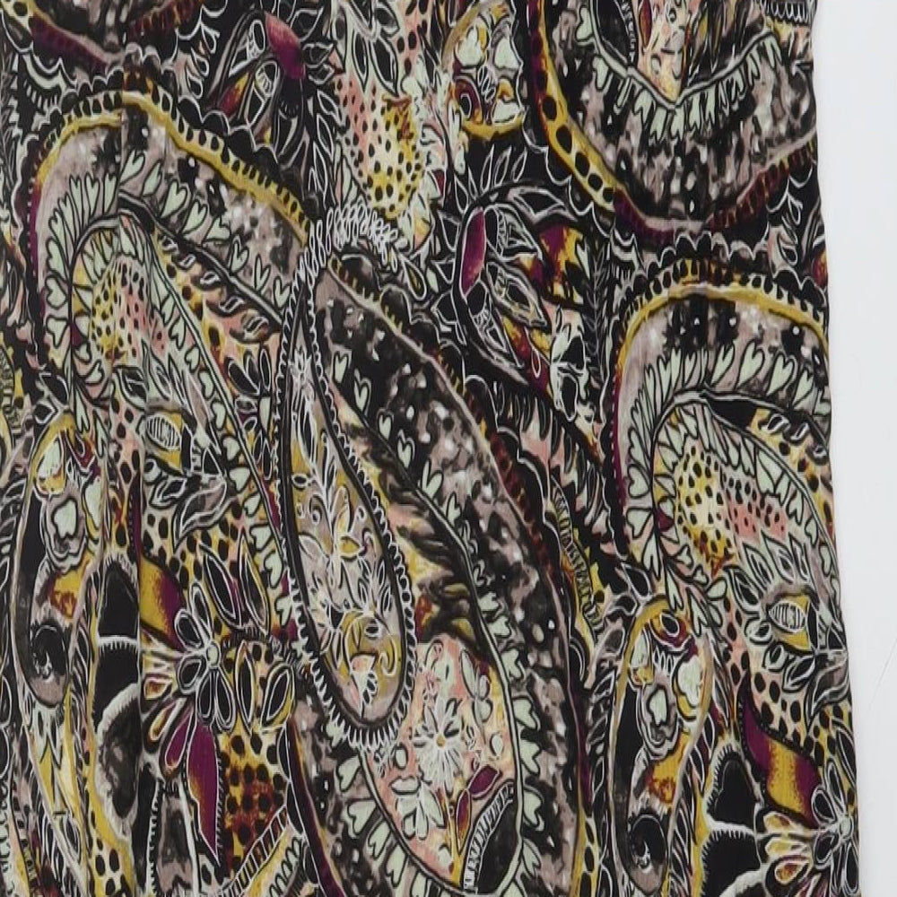 Nexty Womens Multicoloured Geometric Viscose A-Line Size 8 Square Neck Pullover