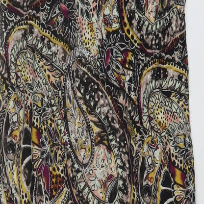 Next Womens Multicoloured Geometric Viscose A-Line Size 8 Square Neck Pullover