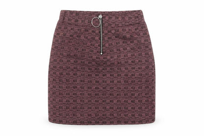 Select Womens Pink Polyester Mini Skirt Size 10 Zip