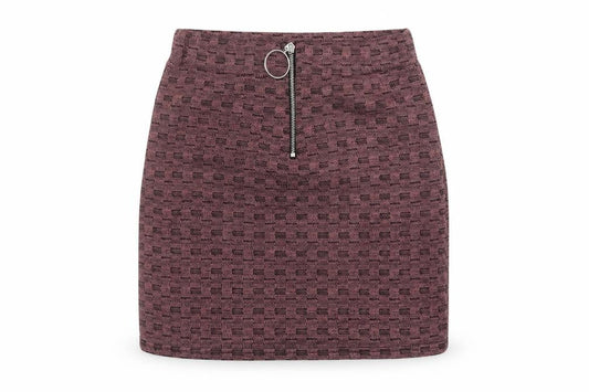 Select Womens Pink Polyester Mini Skirt Size 10 Zip