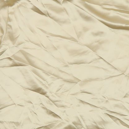 Marks & Spencer Womens Beige Polyester Basic Button-Up Size 20 Collared