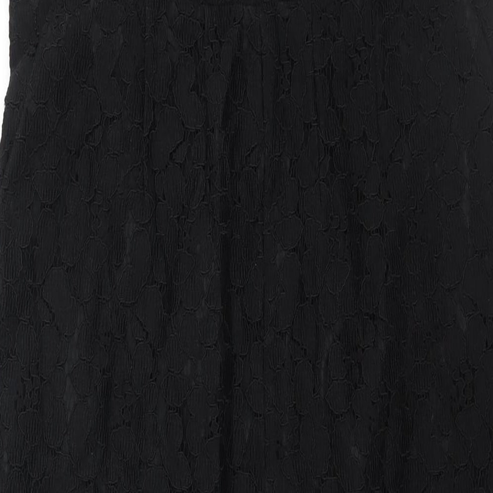 NEXT Womens Black Nylon Jumpsuit One-Piece Size 14 L23 in Zip