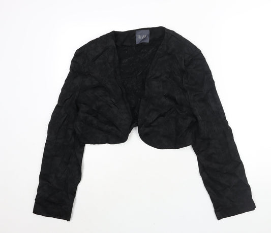 Fransa Womens Black Floral Jacket Size XL