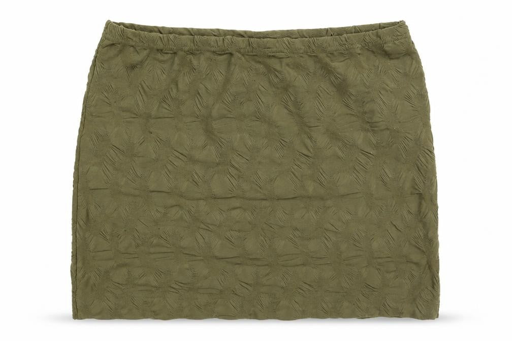 H&M Womens Green Polyester Mini Skirt Size M - Textured