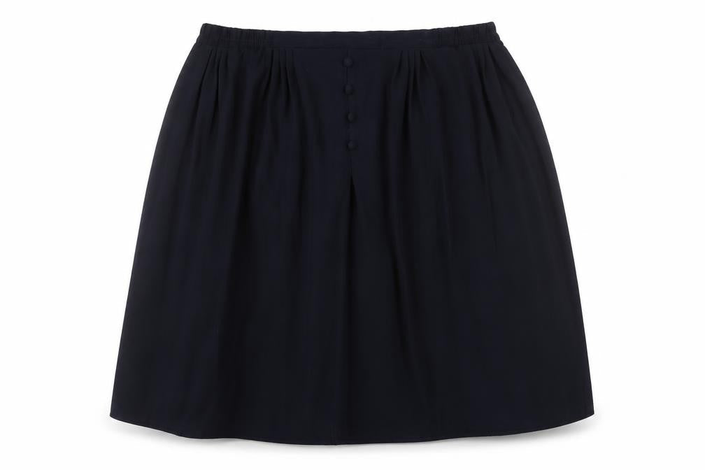 Bonmarché Womens Blue Polyester Pleated Skirt Size 18 - Button Detail