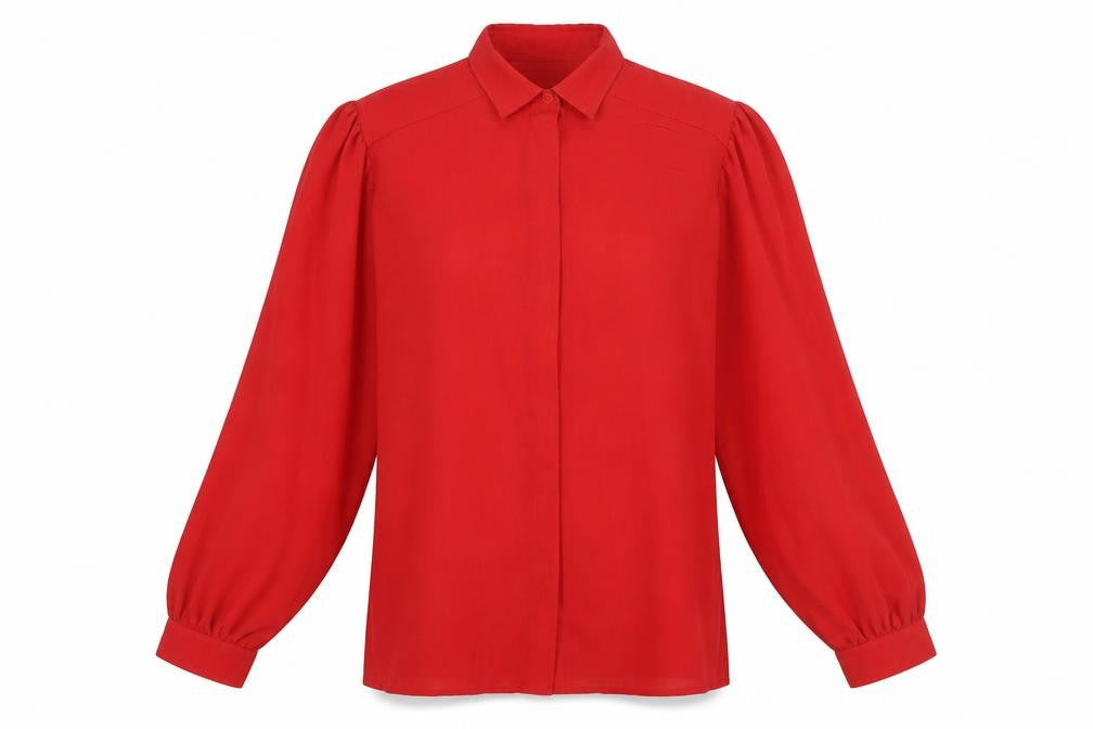 Gerry Weber Womens Red Polyester Basic Button-Up Size 10 Collared