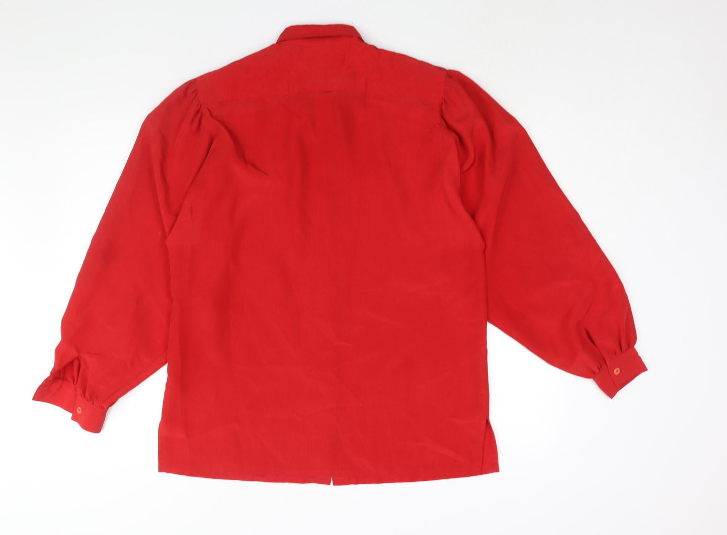 Gerry Weber Womens Red Polyester Basic Button-Up Size 10 Collared