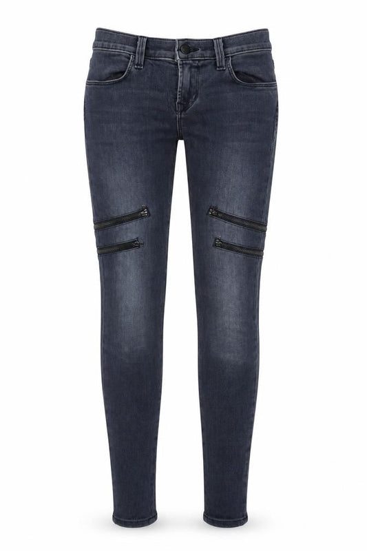 J Brand Womens Grey Cotton Skinny Jeans Size 24 in L28 in Regular Zip - Zip Pockets