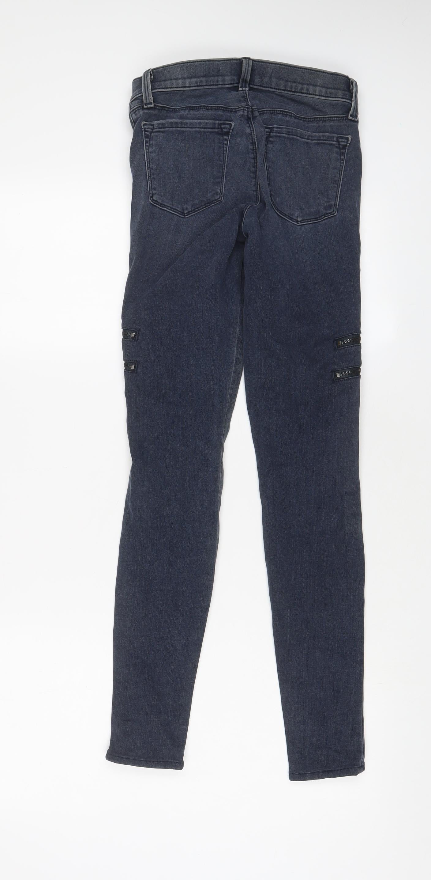 J Brand Womens Grey Cotton Skinny Jeans Size 24 in L28 in Regular Zip - Zip Pockets