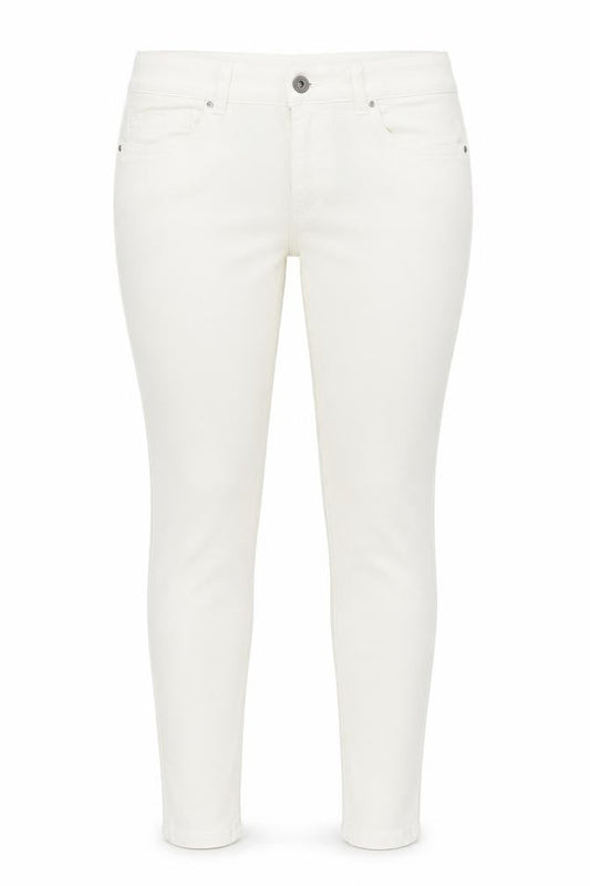 TU Womens White Cotton Skinny Jeans Size 12 L28 in Regular Zip