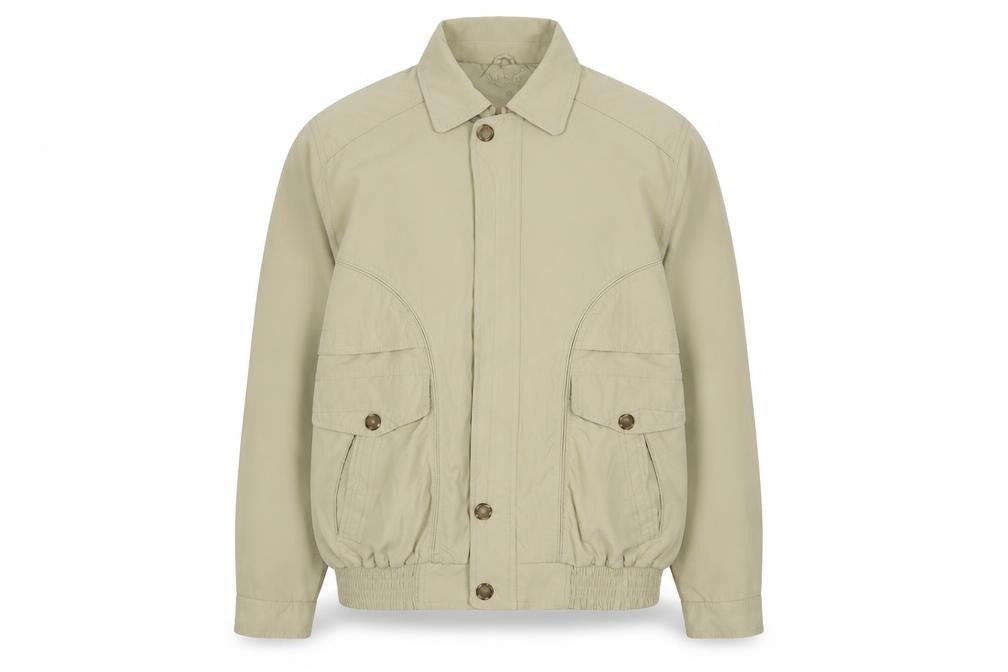 M.B.C Mens Beige Jacket Size L Zip