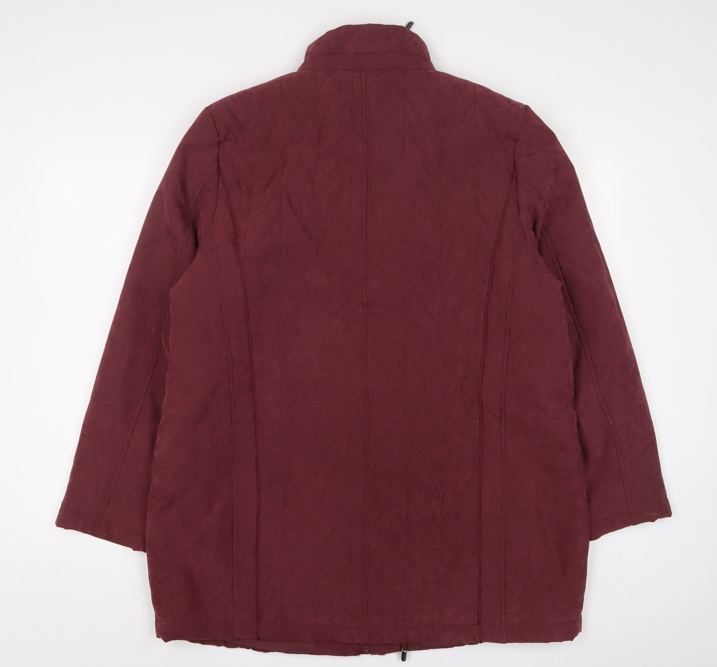 Anna Rose Womens Purple Jacket Size L Zip - Zip Pockets