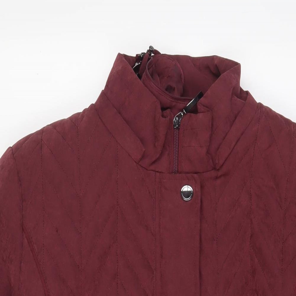 Anna Rose Womens Purple Jacket Size L Zip - Zip Pockets