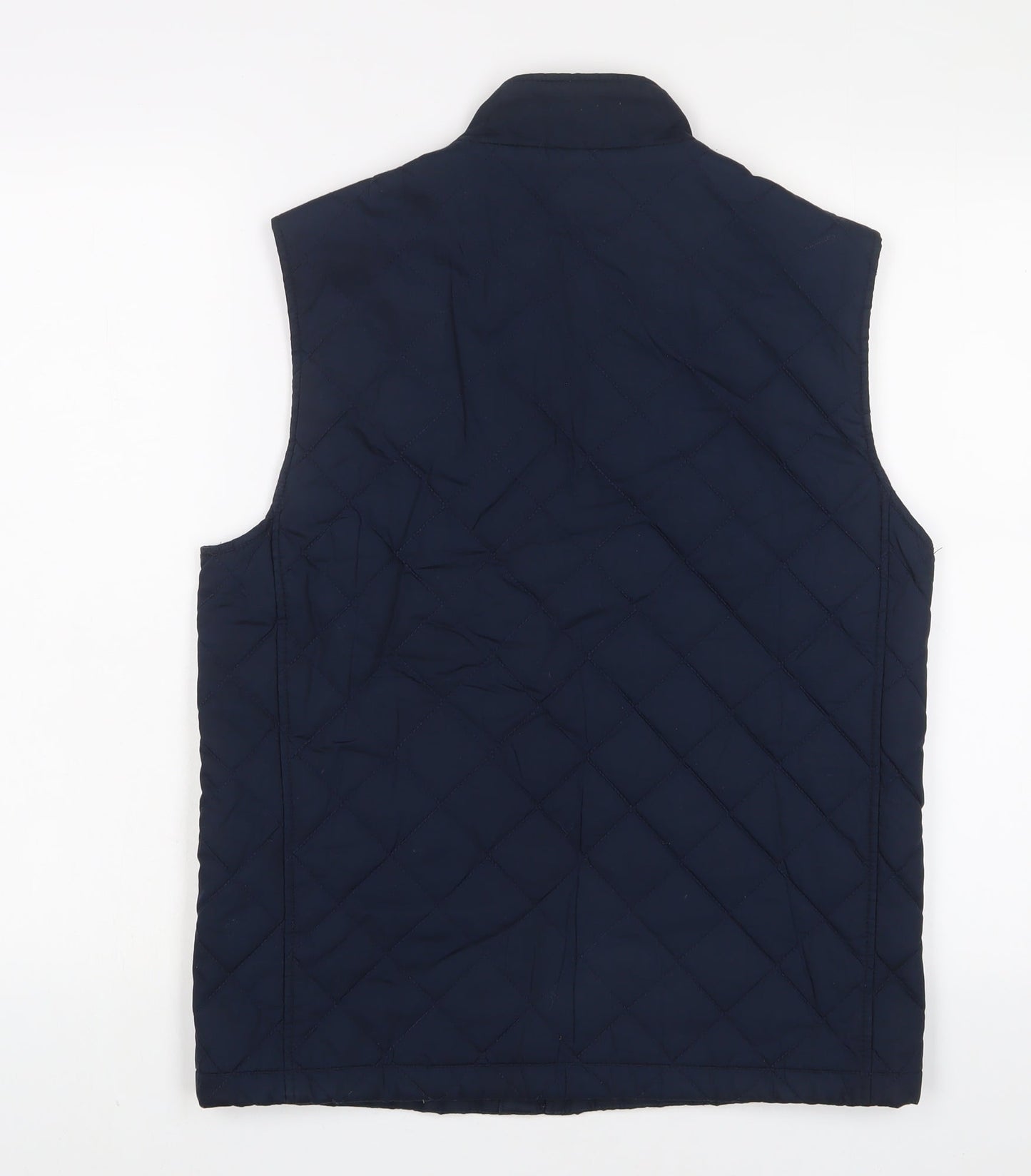 Jack Wills Mens Blue Gilet Jacket Size S Zip - Logo, Embroidered