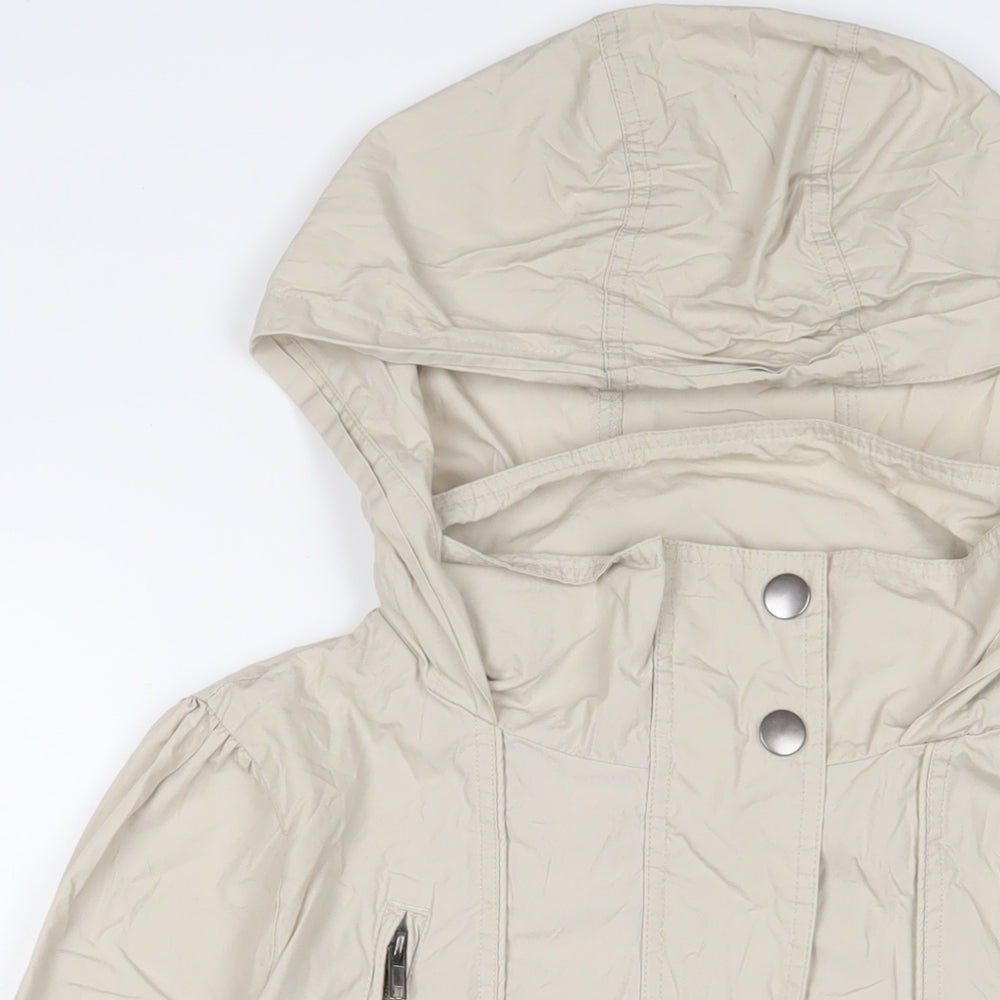 New Look Womens Beige Jacket Size 16 Zip - Zip Pockets