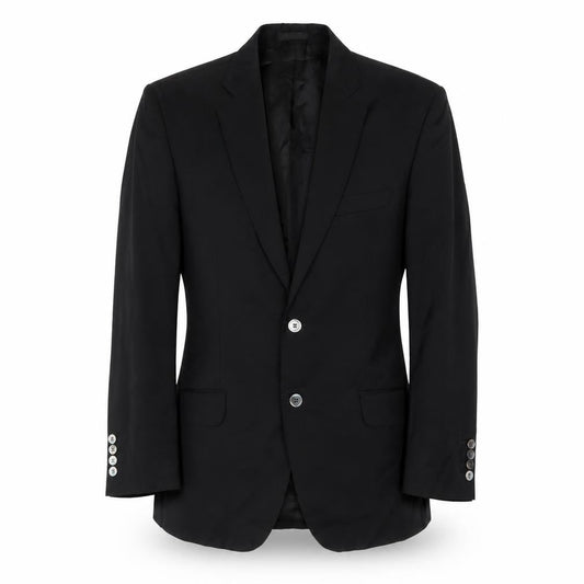 Jermyn Street Mens Black Wool Jacket Suit Jacket Size 38 Regular