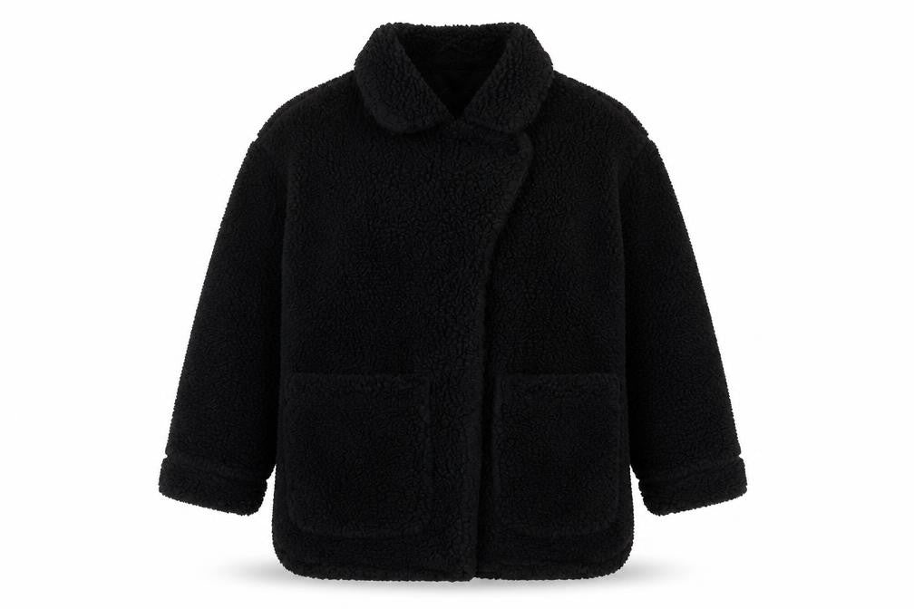 Monki Womens Black Jacket Size S Snap - Pockets