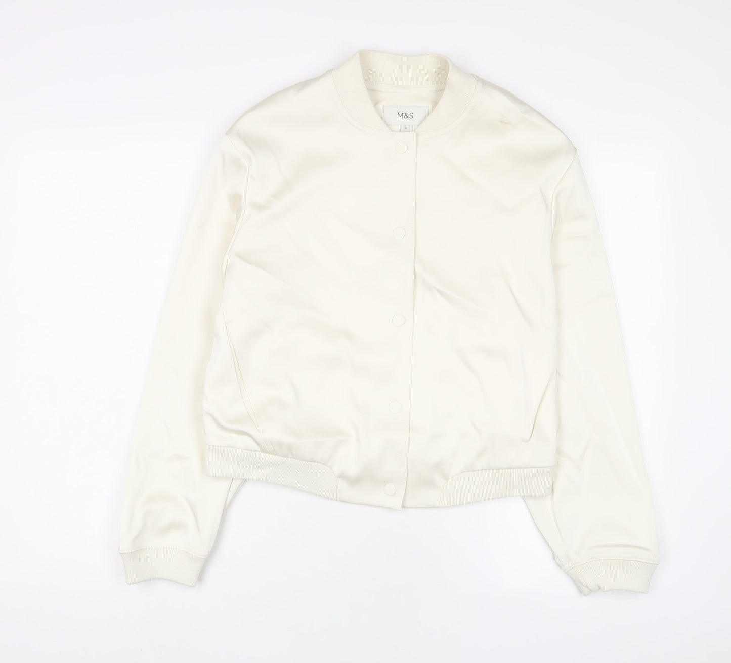 Marks and Spencer Womens Ivory Jacket Size 12 Snap