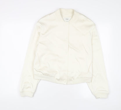Marks & Spencer Womens Ivory Jacket Size 12 Snap