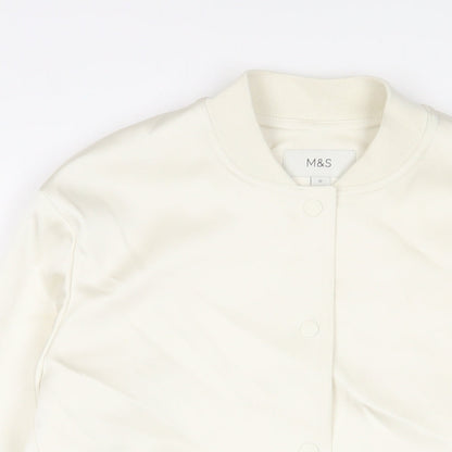 Marks & Spencer Womens Ivory Jacket Size 12 Snap