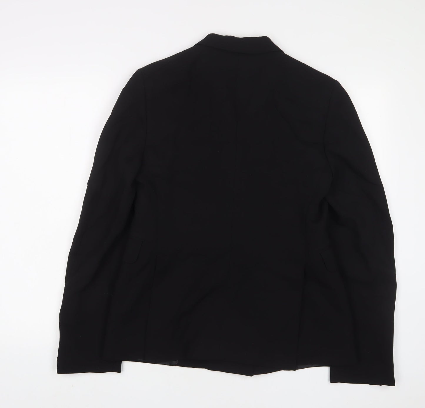 Costume National Womens Black Jacket Blazer Size 16 Button