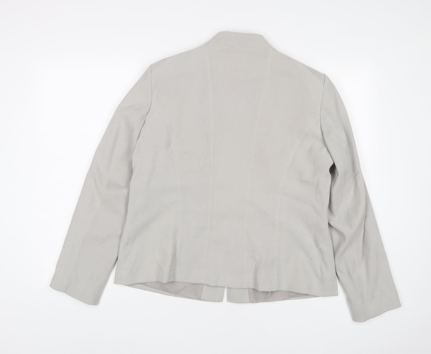 Bonmarché Womens Grey Jacket Size 16 Zip