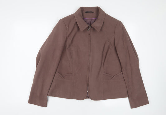 Bonmarché Womens Brown Jacket Size 16 Zip
