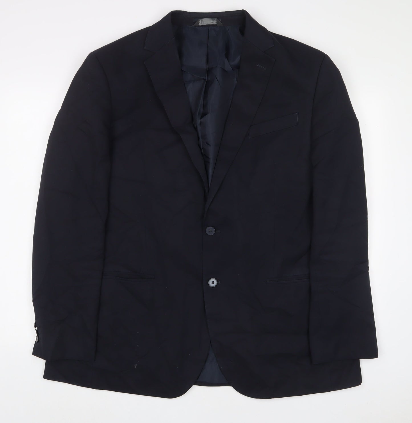 Marks and Spencer Mens Blue Polyester Jacket Suit Jacket Size 46 Regular