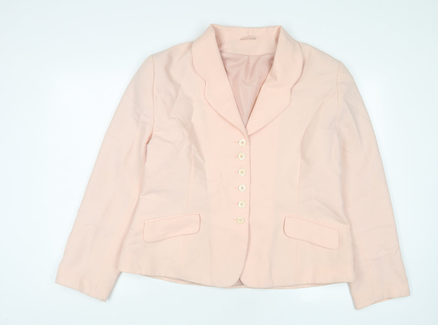 Debenhams Womens Pink Jacket Blazer Size 18 Button
