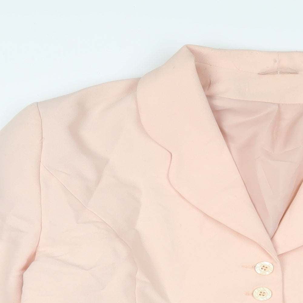 Debenhams Womens Pink Jacket Blazer Size 18 Button