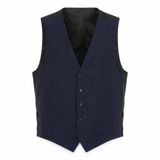 Marks & Spencer Mens Blue Wool Jacket Suit Waistcoat Size 42 Regular