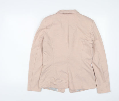H&M Womens Pink Jacket Blazer Size 10 Button