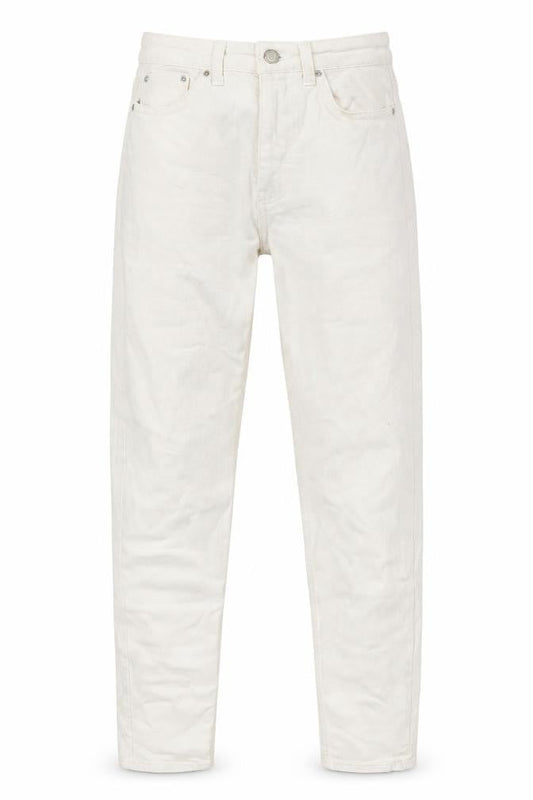Topshop Womens Ivory Cotton Mom Jeans Size 25 in L28 in Regular Zip