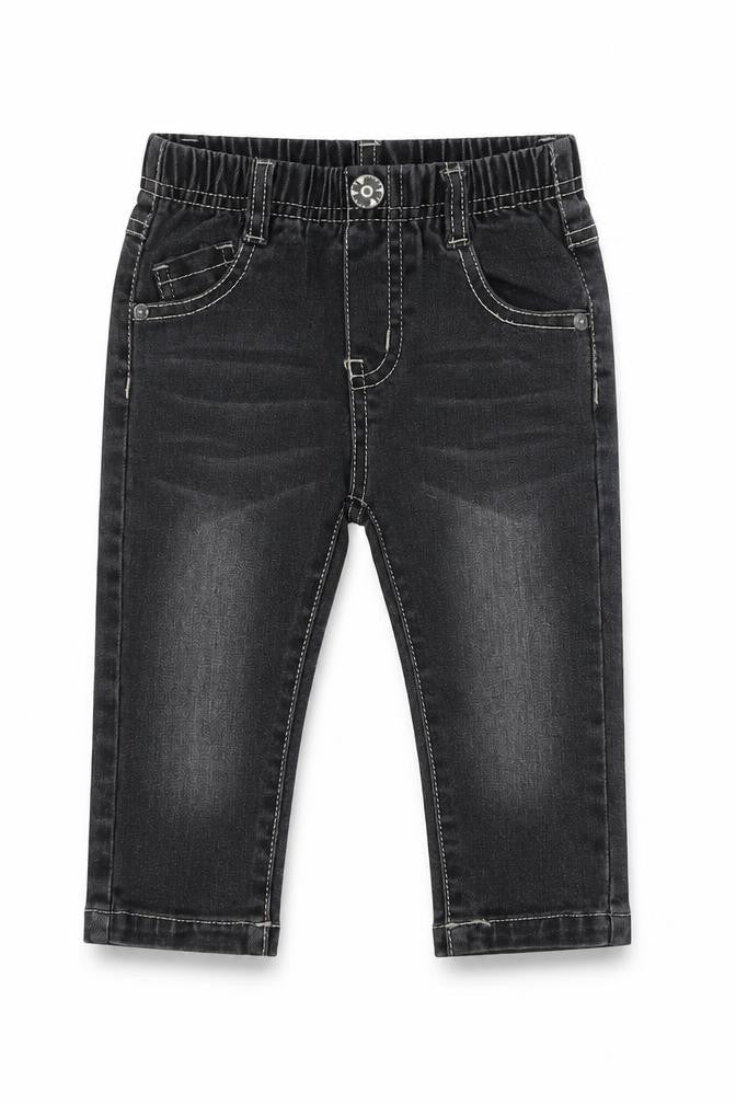 baby gang Baby Black 100% Cotton Cargo Jeans Size 9-12 Months