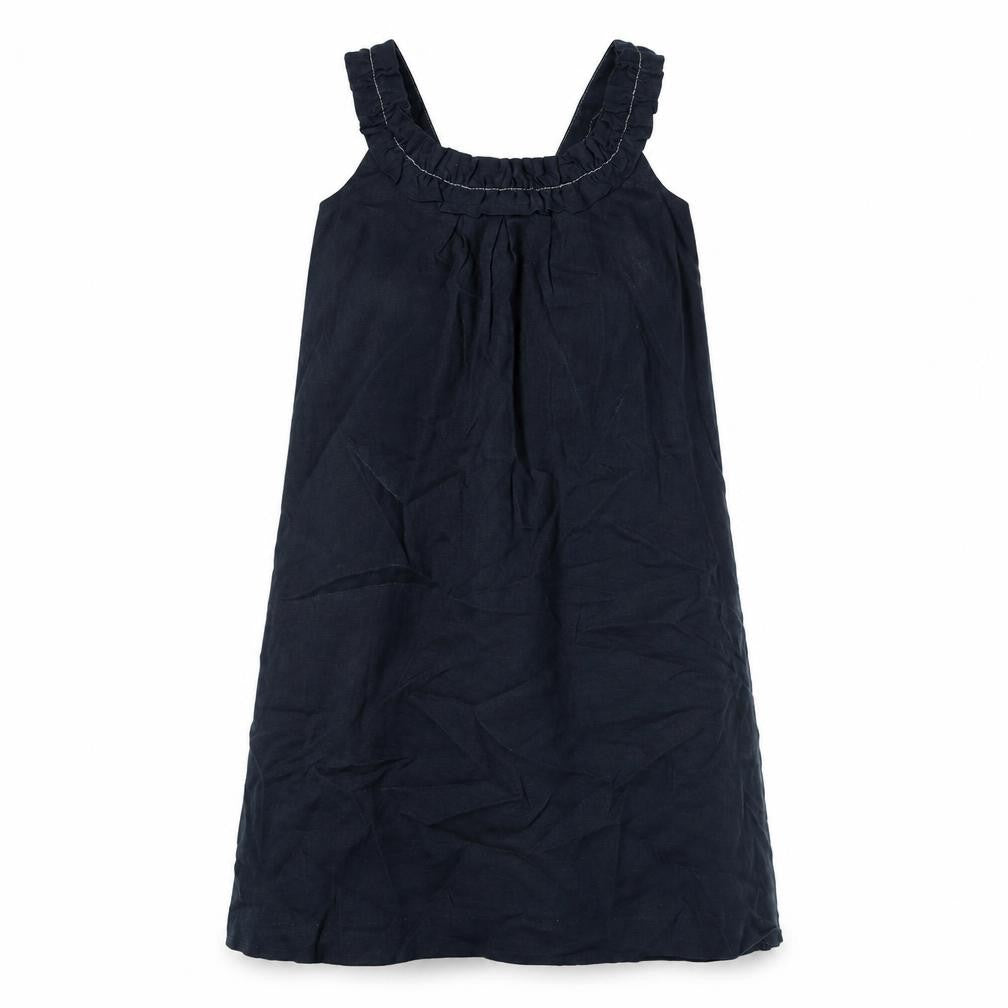 NEXT Womens Grey Linen A-Line Size 14 Scoop Neck - Pockets